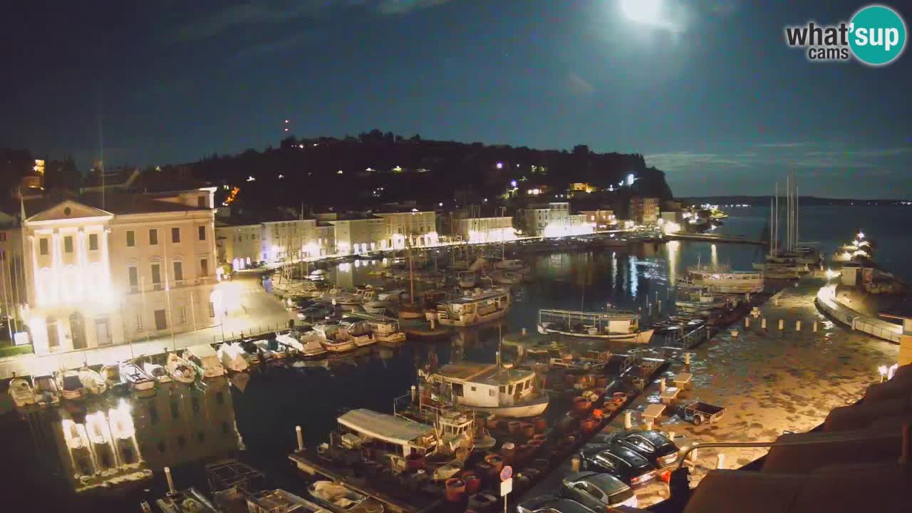 Webcam en direct de Piran “Mandrač” – Incroyable vue en direct de la Villa Piranesi