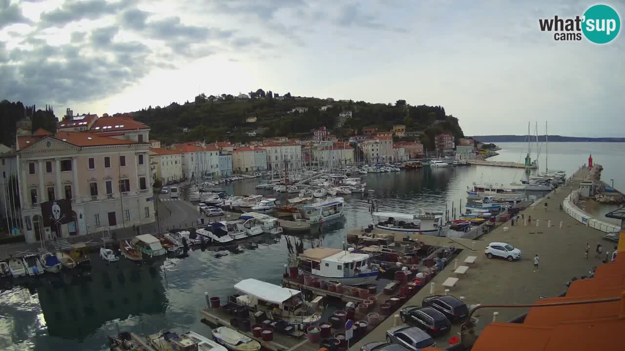 Webcam en direct de Piran “Mandrač” – Incroyable vue en direct de la Villa Piranesi