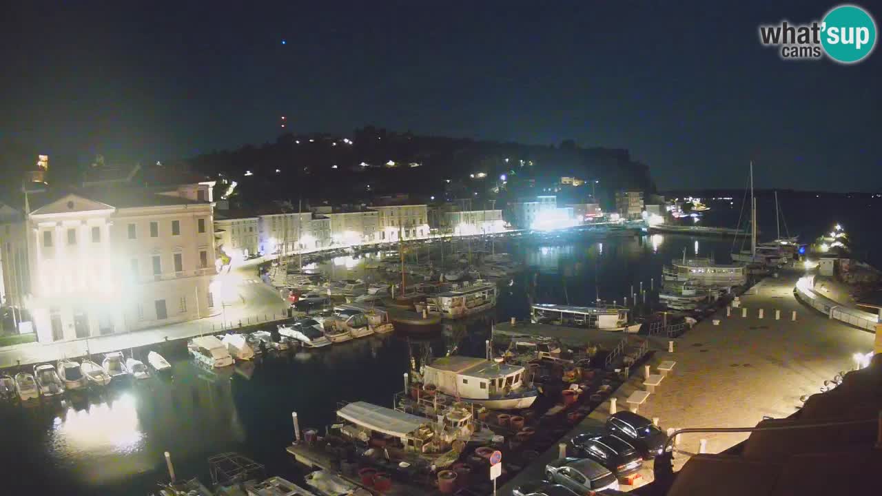 Webcam en direct de Piran “Mandrač” – Incroyable vue en direct de la Villa Piranesi