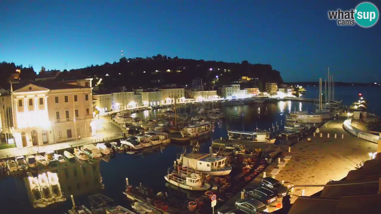 Webcam en direct de Piran “Mandrač” – Incroyable vue en direct de la Villa Piranesi