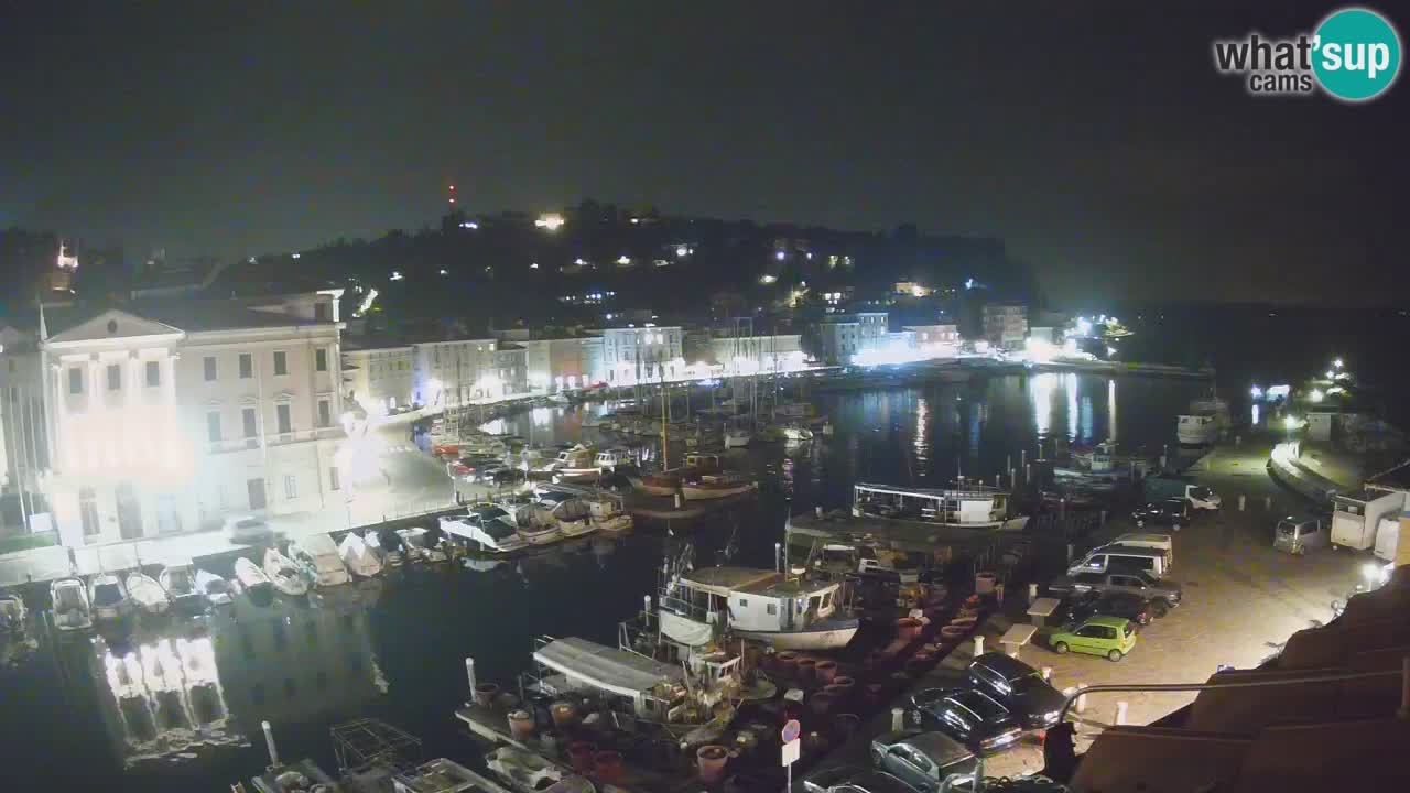 Webcam en direct de Piran “Mandrač” – Incroyable vue en direct de la Villa Piranesi