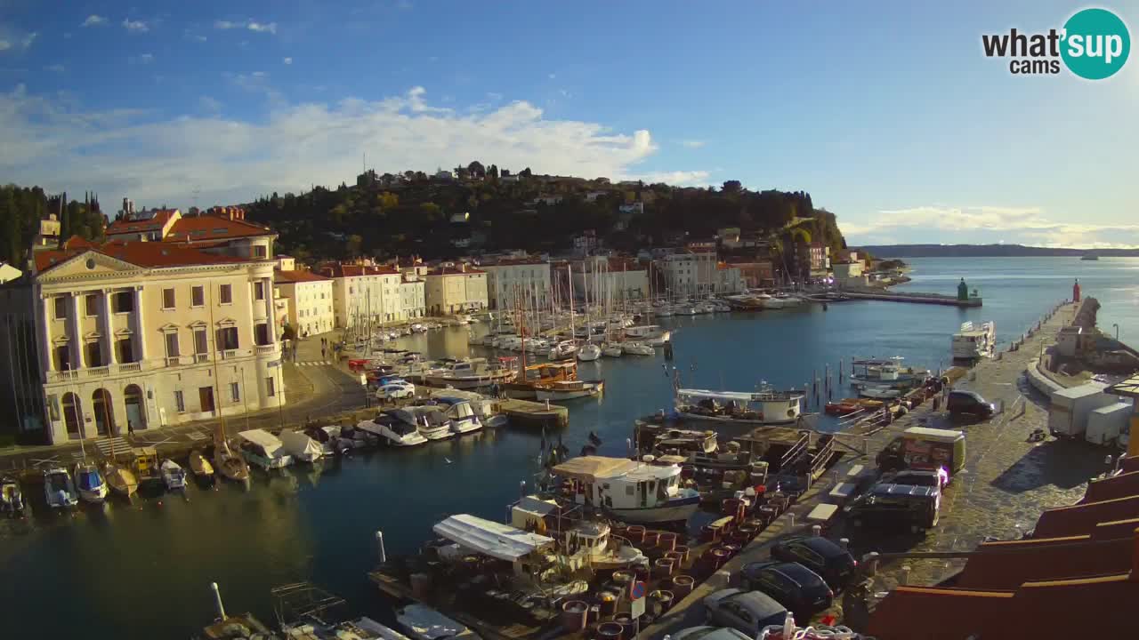 Live webcam da Pirano “Mandrač” – Splendida vista live da Villa Piranesi