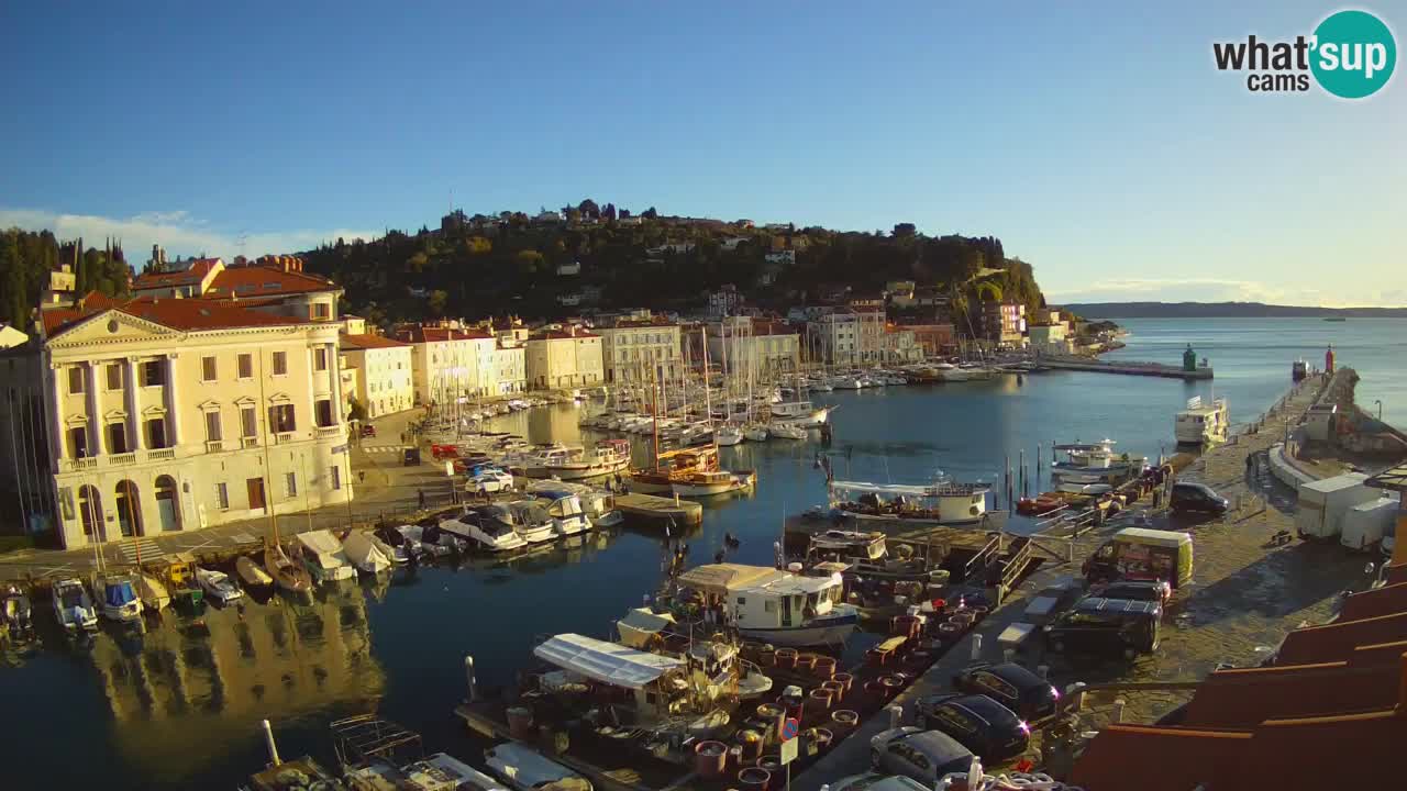 Live webcam da Pirano “Mandrač” – Splendida vista live da Villa Piranesi