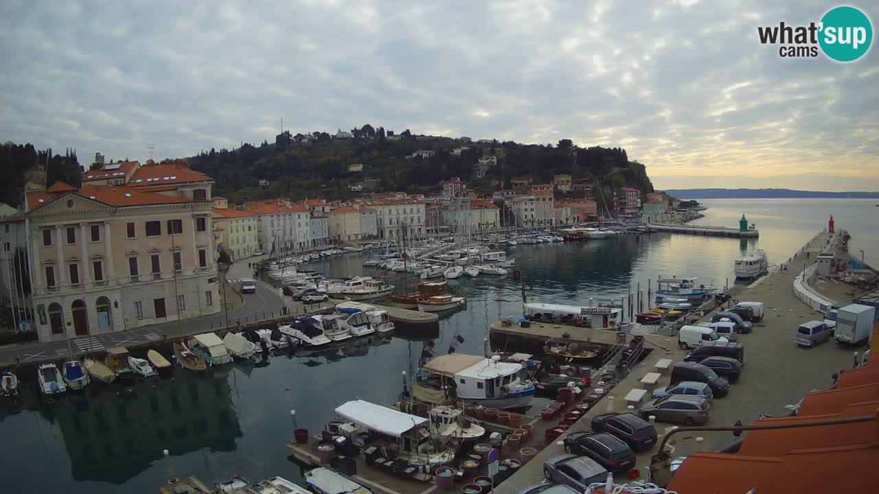 Live webcam da Pirano “Mandrač” – Splendida vista live da Villa Piranesi