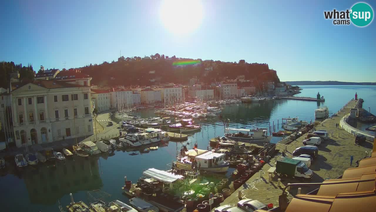 Live-Webcam aus Piran “Mandrač” – Erstaunliche Live-Ansicht von Villa Piranesi