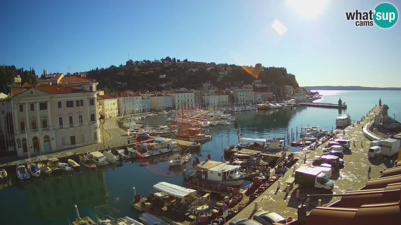 Live-Webcam aus Piran “Mandrač” – Erstaunliche Live-Ansicht von Villa Piranesi