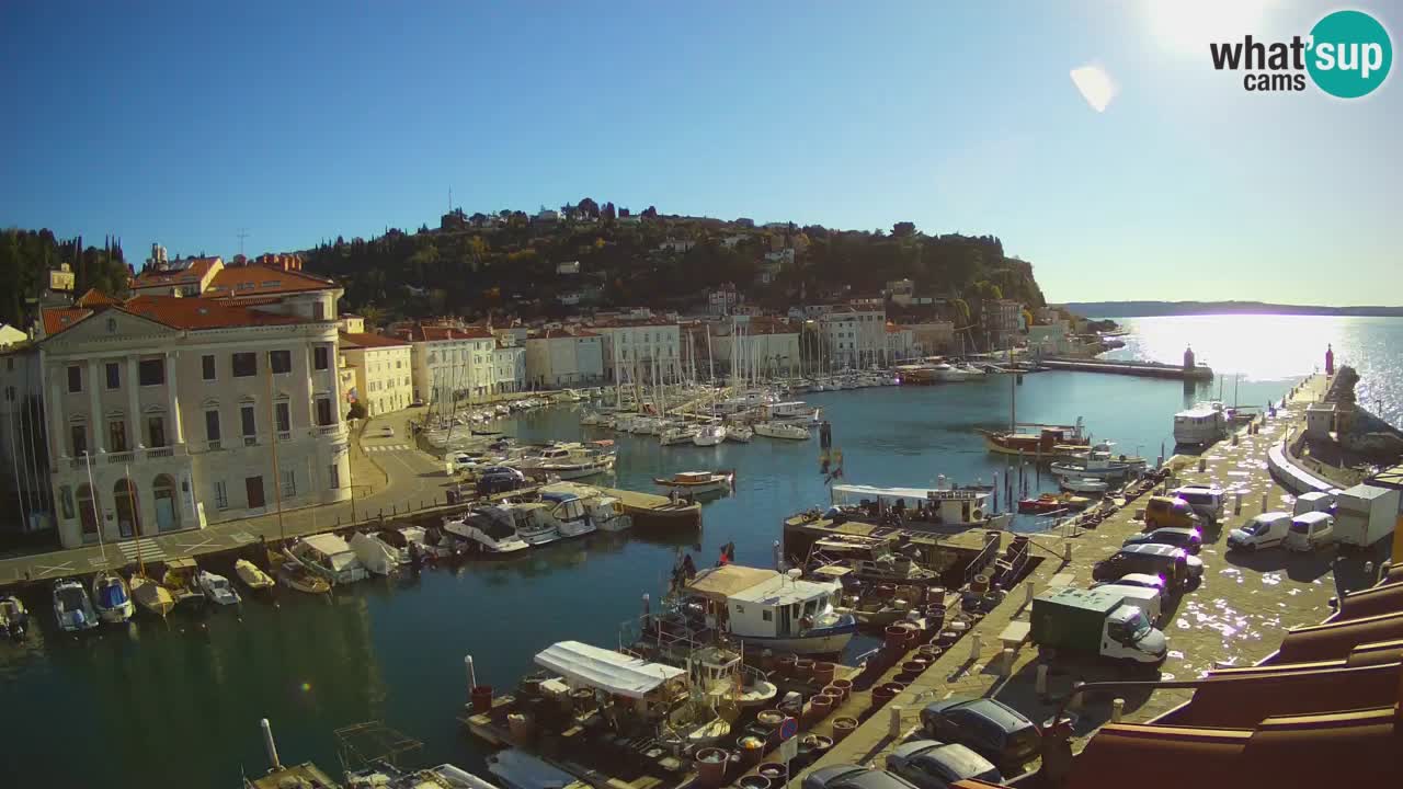 Live-Webcam aus Piran “Mandrač” – Erstaunliche Live-Ansicht von Villa Piranesi