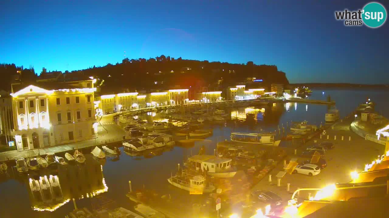 Webcam en direct de Piran “Mandrač” – Incroyable vue en direct de la Villa Piranesi