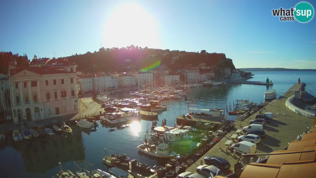 Live webcam da Pirano “Mandrač” – Splendida vista live da Villa Piranesi