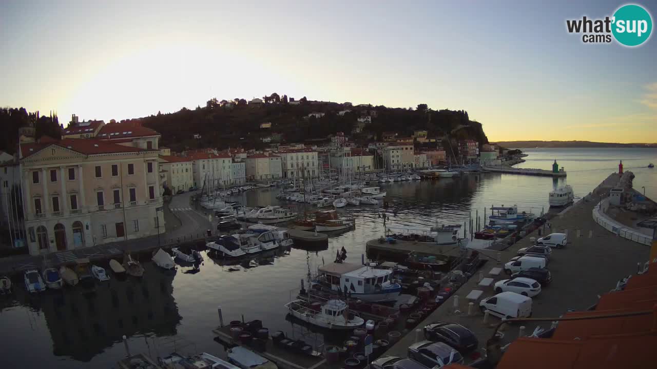 Live webcam da Pirano “Mandrač” – Splendida vista live da Villa Piranesi