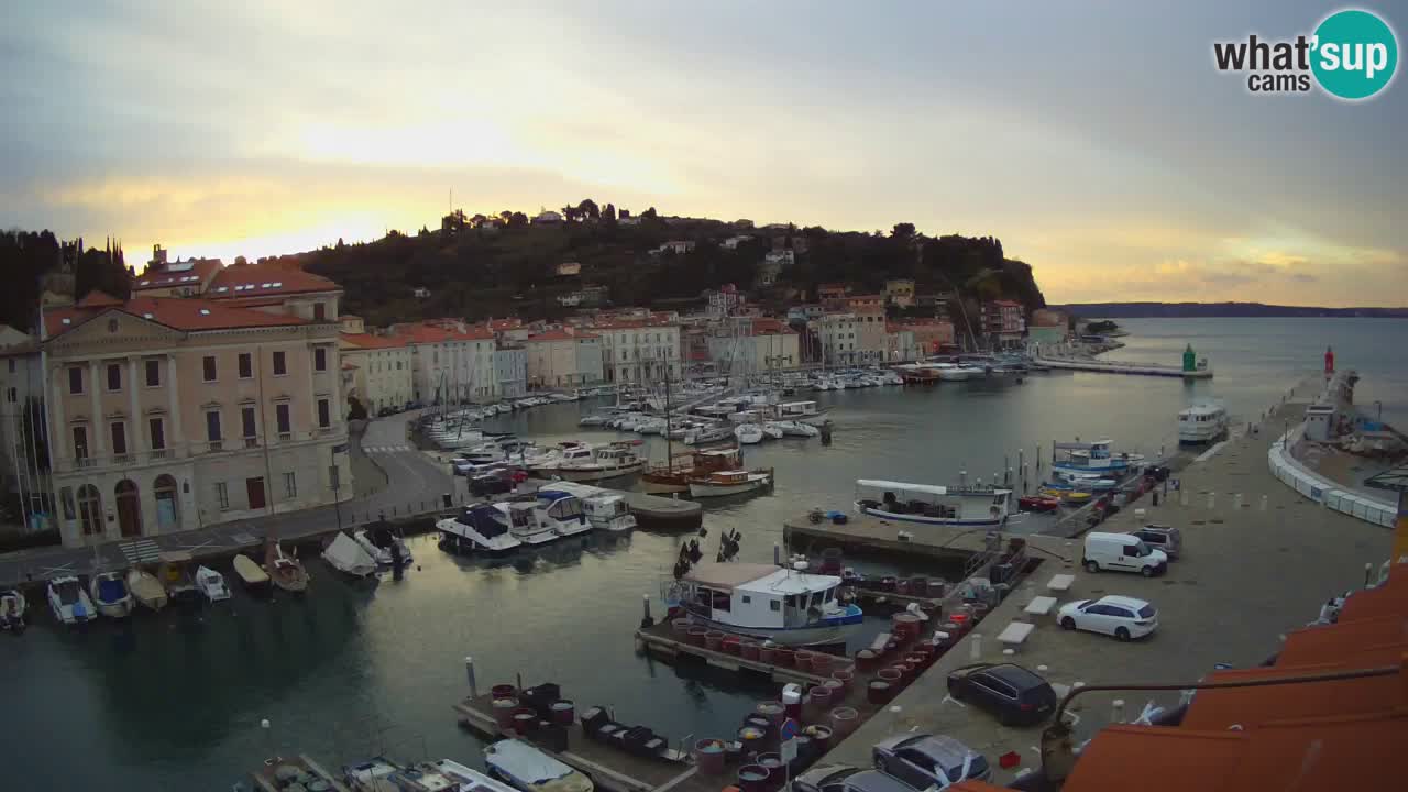 Live webcam da Pirano “Mandrač” – Splendida vista live da Villa Piranesi