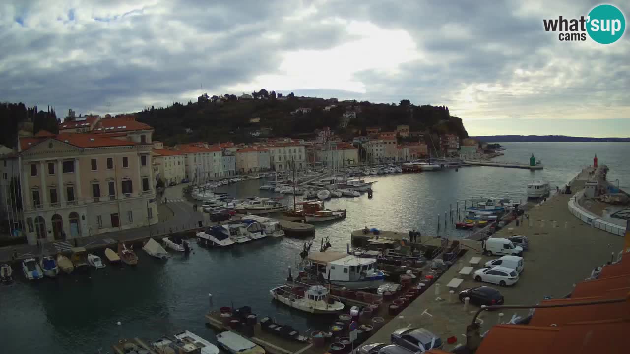 Live webcam da Pirano “Mandrač” – Splendida vista live da Villa Piranesi