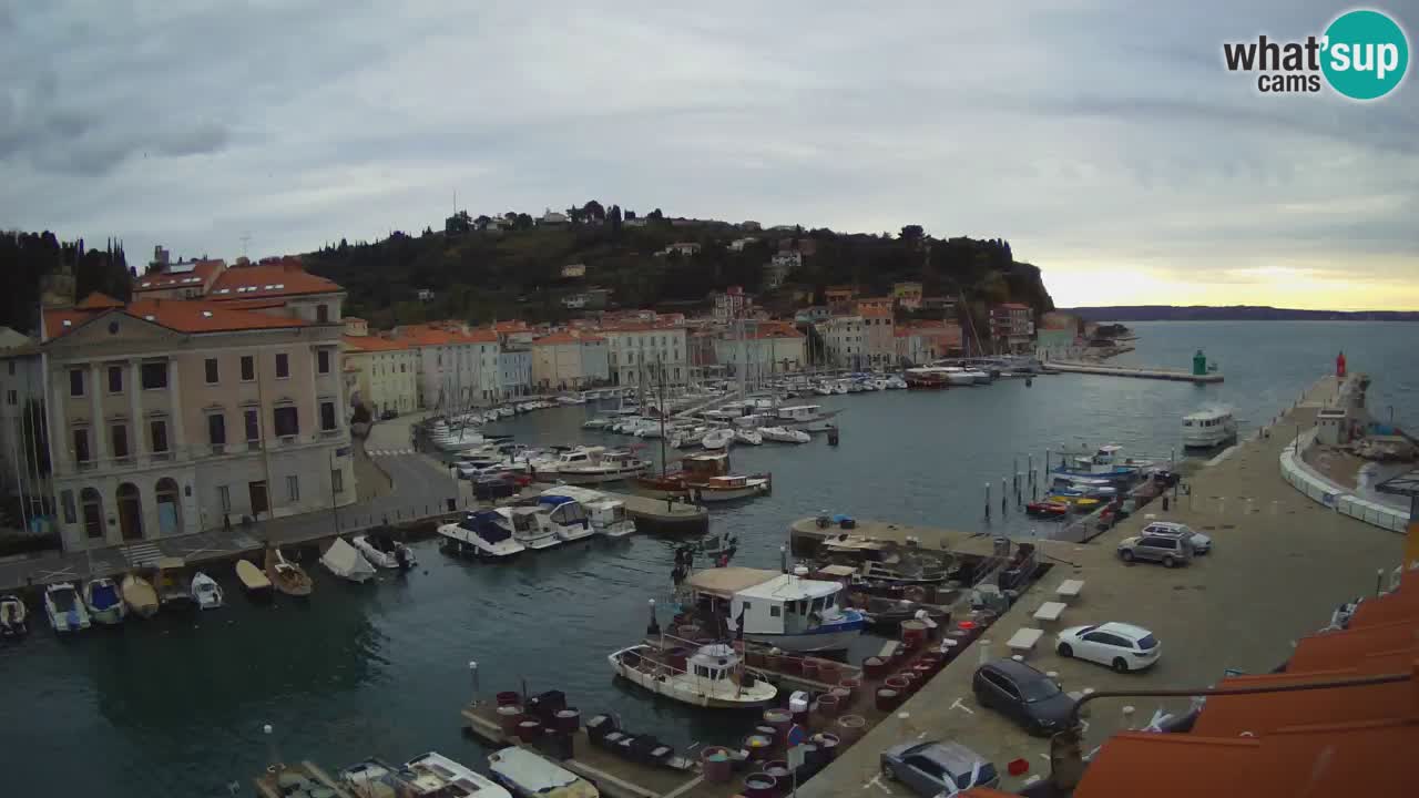 Webcam en direct de Piran “Mandrač” – Incroyable vue en direct de la Villa Piranesi