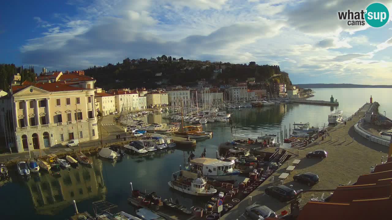 Live webcam da Pirano “Mandrač” – Splendida vista live da Villa Piranesi