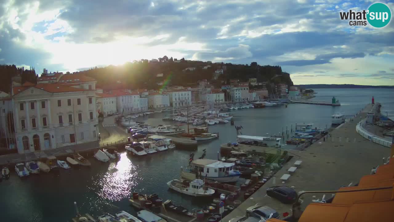 Live webcam da Pirano “Mandrač” – Splendida vista live da Villa Piranesi