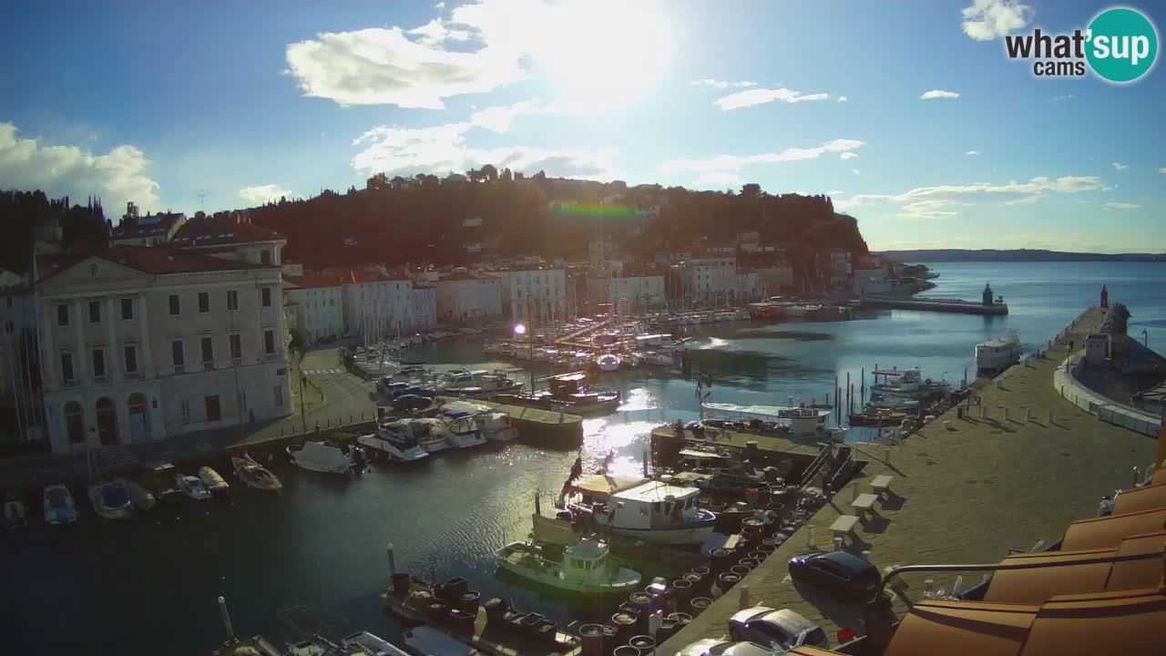 Live webcam da Pirano “Mandrač” – Splendida vista live da Villa Piranesi