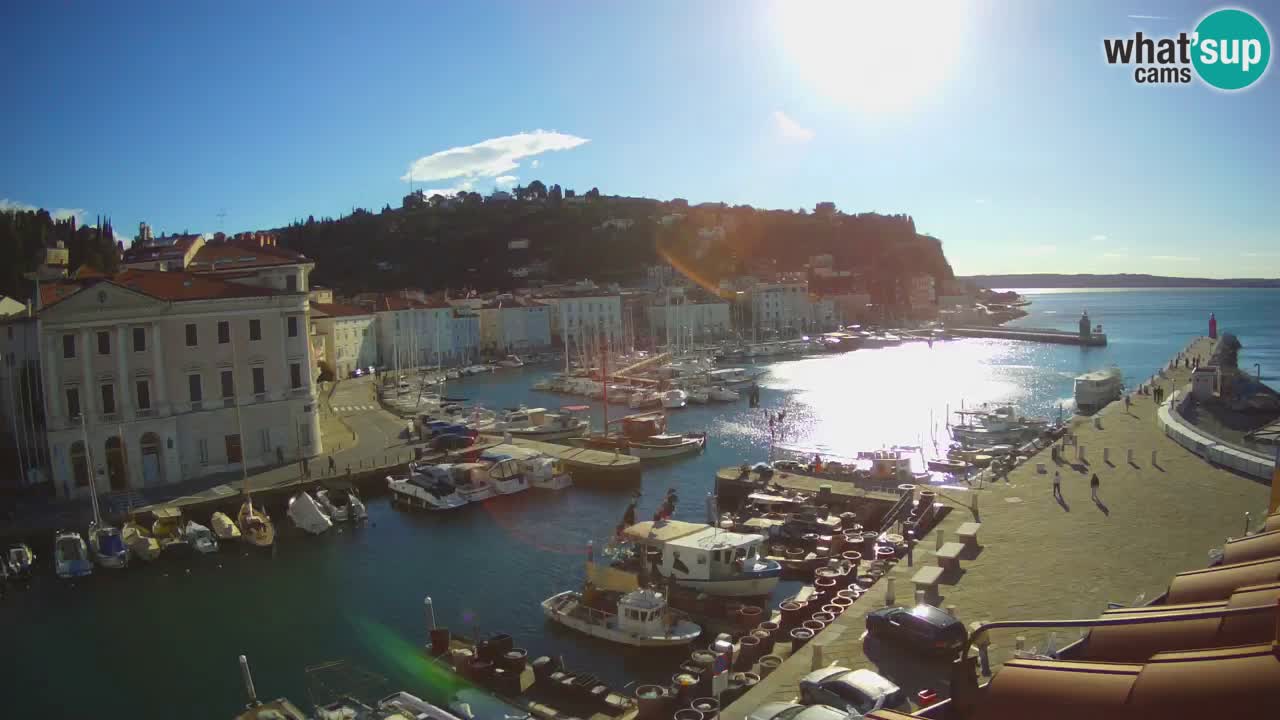 Live webcam da Pirano “Mandrač” – Splendida vista live da Villa Piranesi