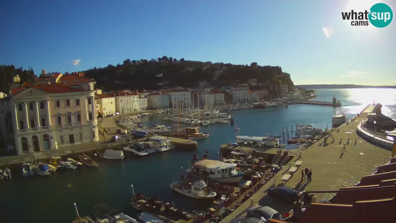 Live webcam da Pirano “Mandrač” – Splendida vista live da Villa Piranesi