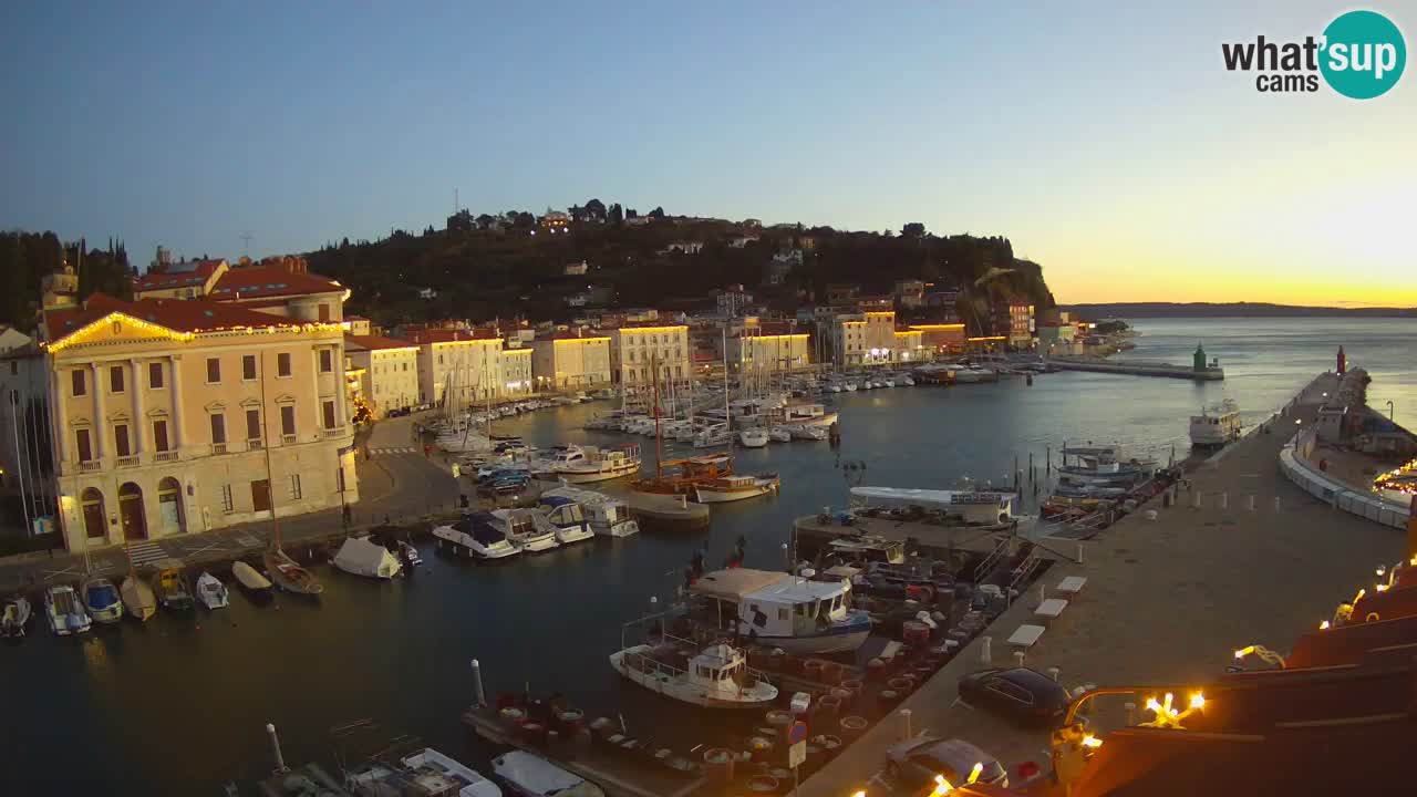 Webcam en direct de Piran “Mandrač” – Incroyable vue en direct de la Villa Piranesi