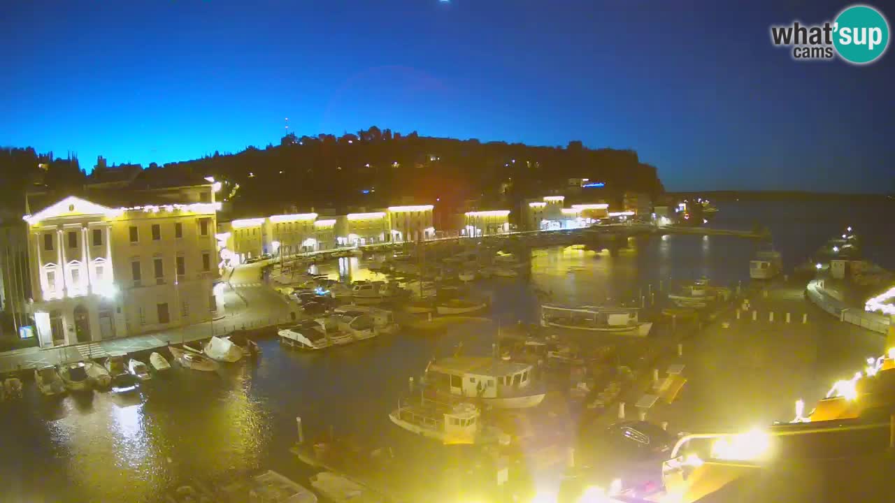 Webcam en direct de Piran “Mandrač” – Incroyable vue en direct de la Villa Piranesi