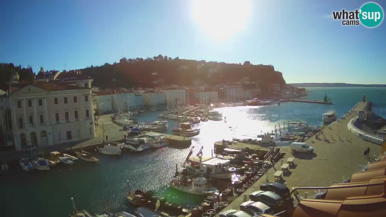 Live webcam from Piran “Mandrač” – Amazing live view from Villa Piranesi