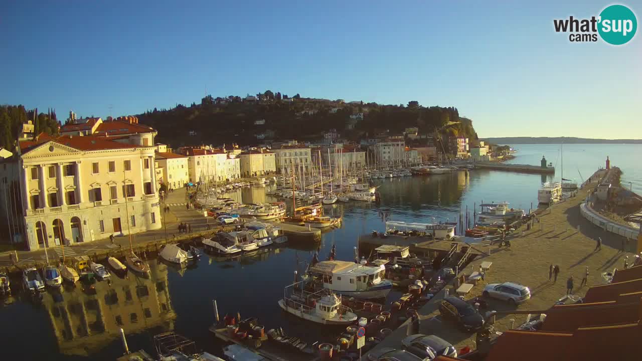 Live-Webcam aus Piran “Mandrač” – Erstaunliche Live-Ansicht von Villa Piranesi