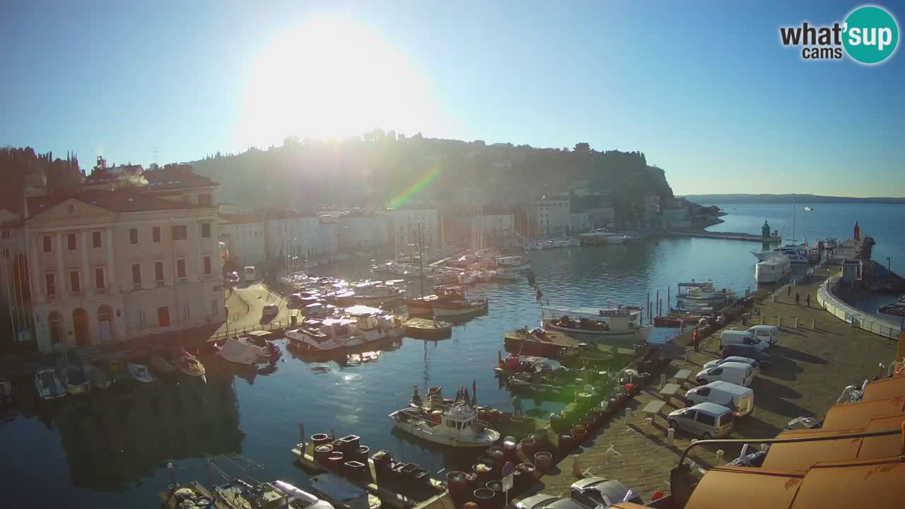 Live webcam da Pirano “Mandrač” – Splendida vista live da Villa Piranesi