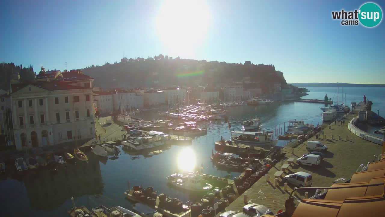 Live webcam da Pirano “Mandrač” – Splendida vista live da Villa Piranesi