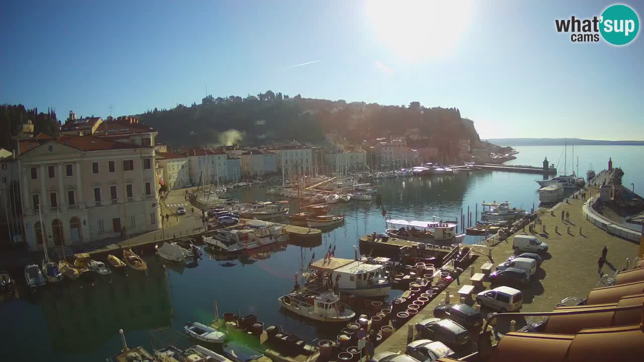 Live-Webcam aus Piran “Mandrač” – Erstaunliche Live-Ansicht von Villa Piranesi