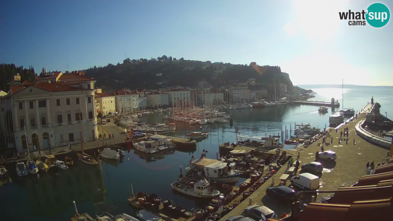 Live-Webcam aus Piran “Mandrač” – Erstaunliche Live-Ansicht von Villa Piranesi