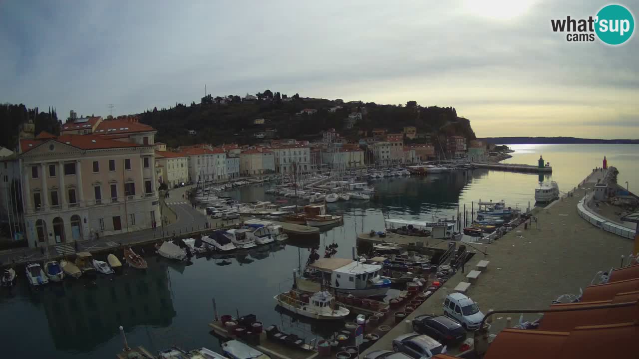 Live webcam da Pirano “Mandrač” – Splendida vista live da Villa Piranesi