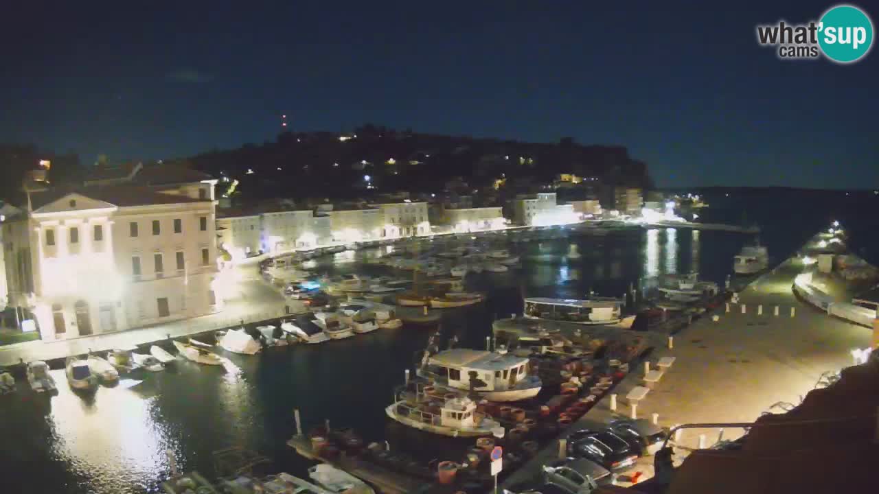 Webcam en direct de Piran “Mandrač” – Incroyable vue en direct de la Villa Piranesi