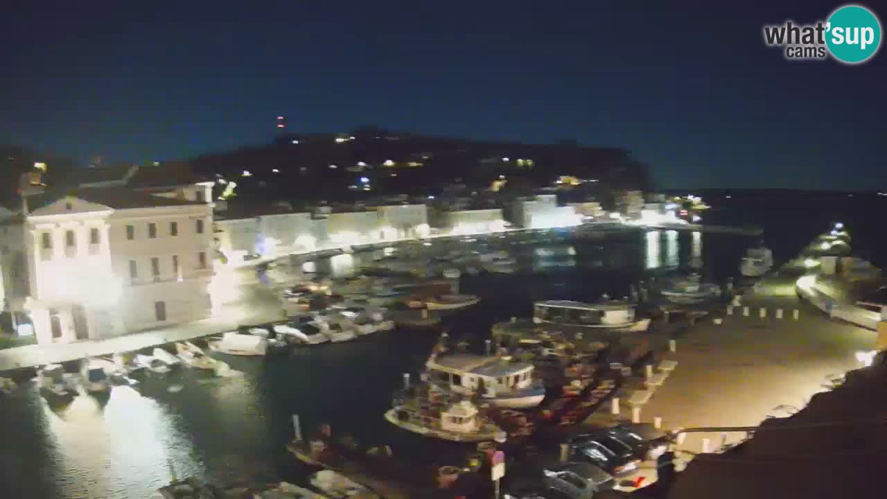 Webcam en direct de Piran “Mandrač” – Incroyable vue en direct de la Villa Piranesi