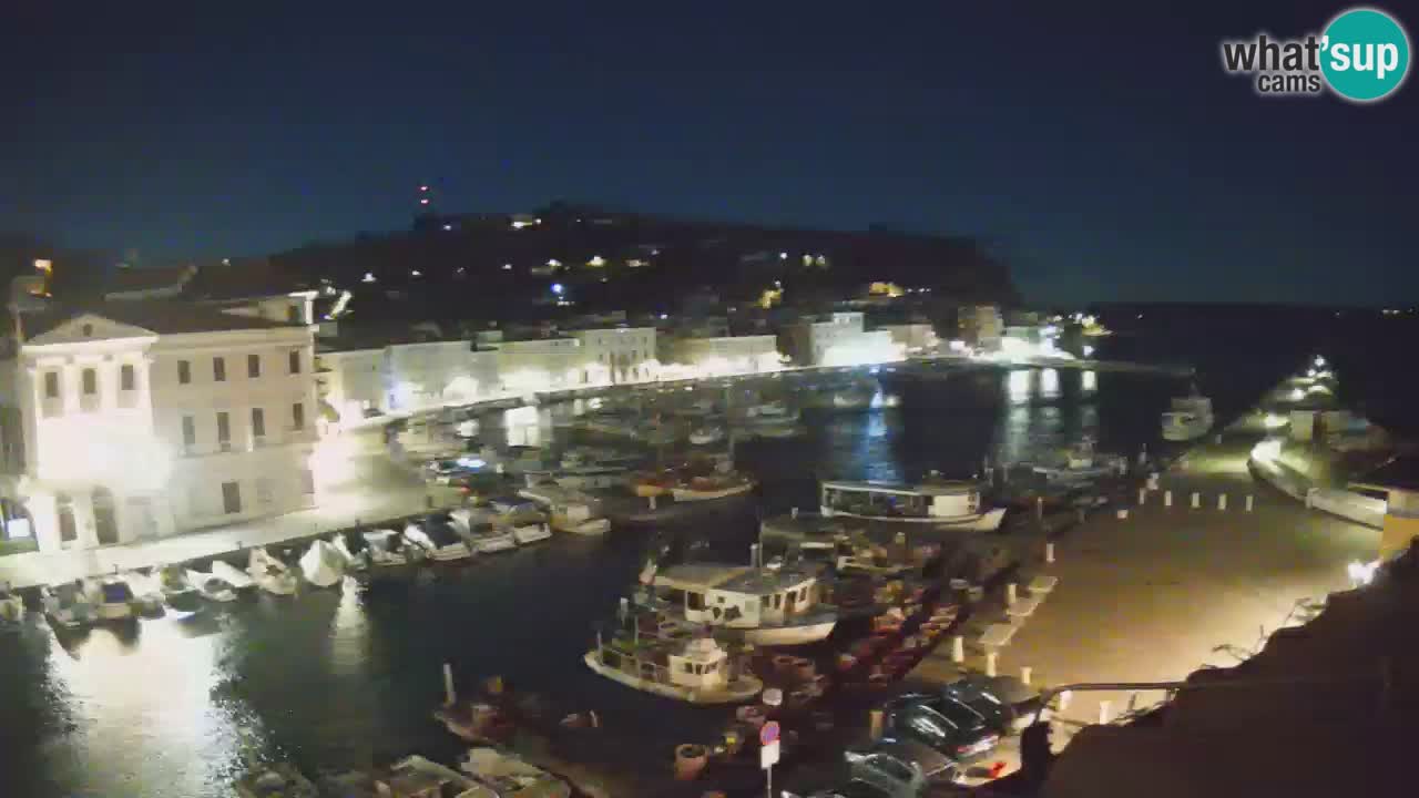 Webcam en direct de Piran “Mandrač” – Incroyable vue en direct de la Villa Piranesi