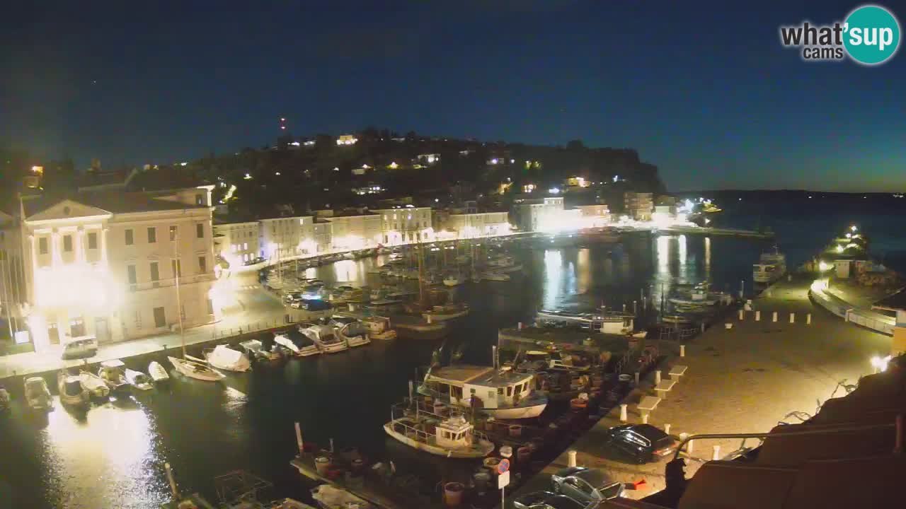 Webcam en direct de Piran “Mandrač” – Incroyable vue en direct de la Villa Piranesi