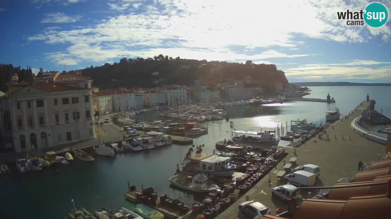 Live webcam from Piran “Mandrač” – Amazing live view from Villa Piranesi