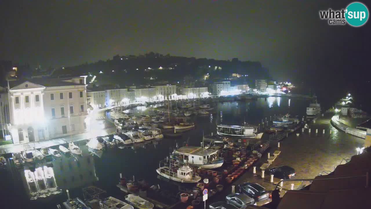 Webcam en direct de Piran “Mandrač” – Incroyable vue en direct de la Villa Piranesi