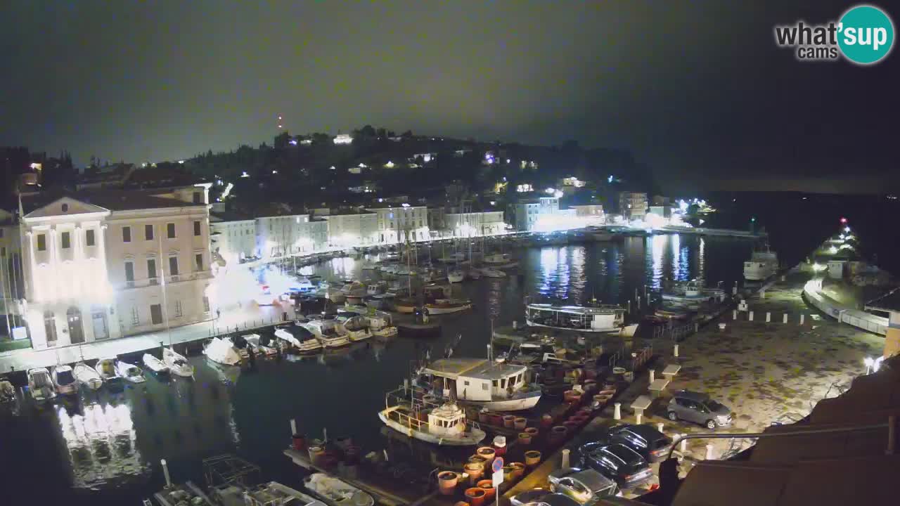 Webcam en direct de Piran “Mandrač” – Incroyable vue en direct de la Villa Piranesi