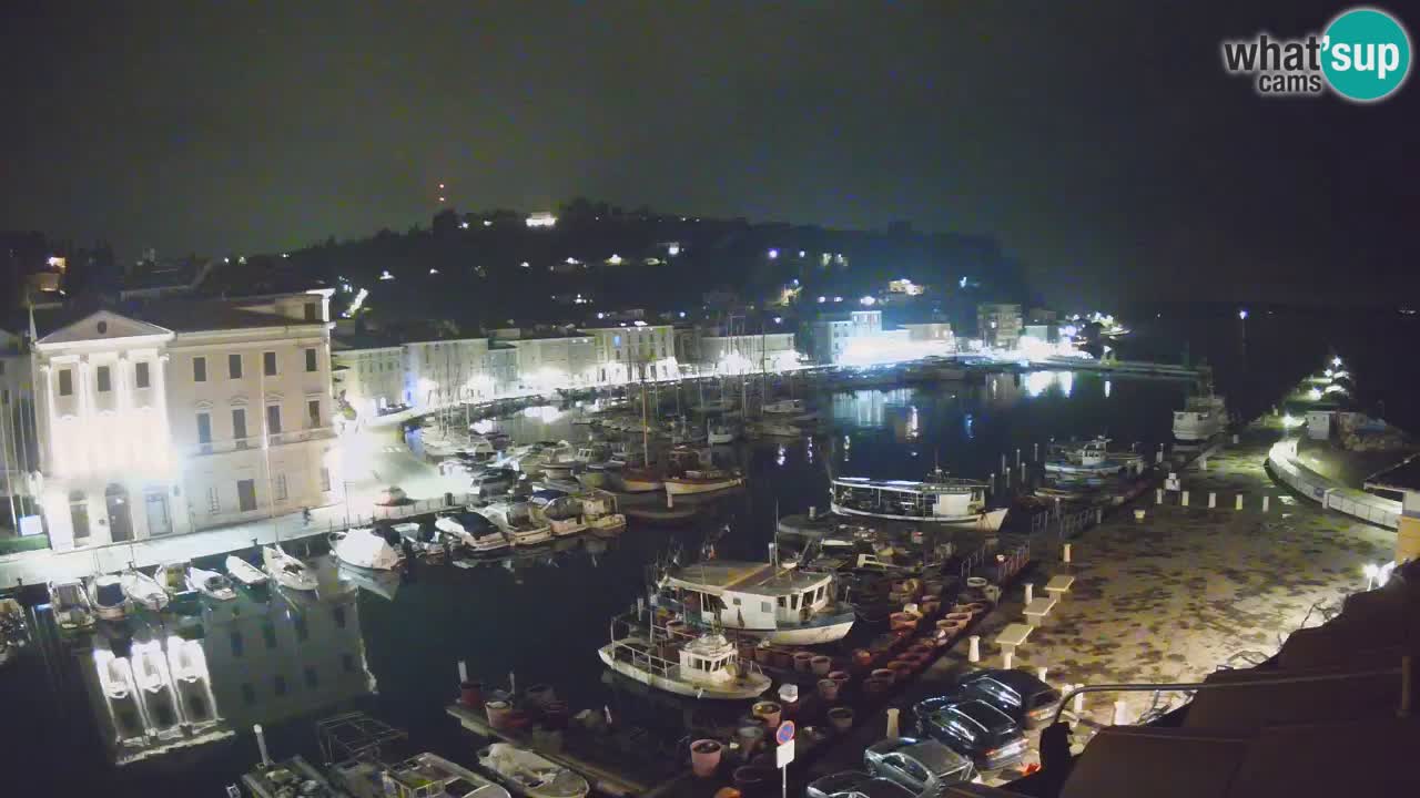 Webcam en direct de Piran “Mandrač” – Incroyable vue en direct de la Villa Piranesi