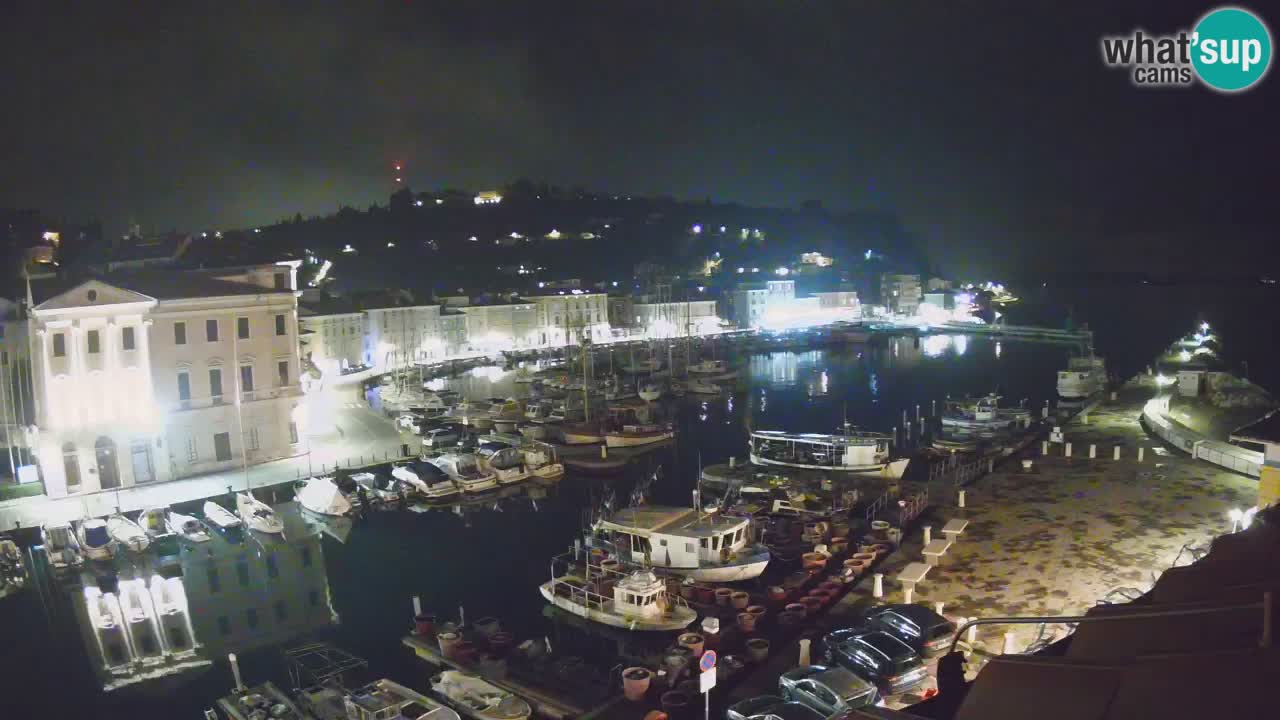 Webcam en direct de Piran “Mandrač” – Incroyable vue en direct de la Villa Piranesi