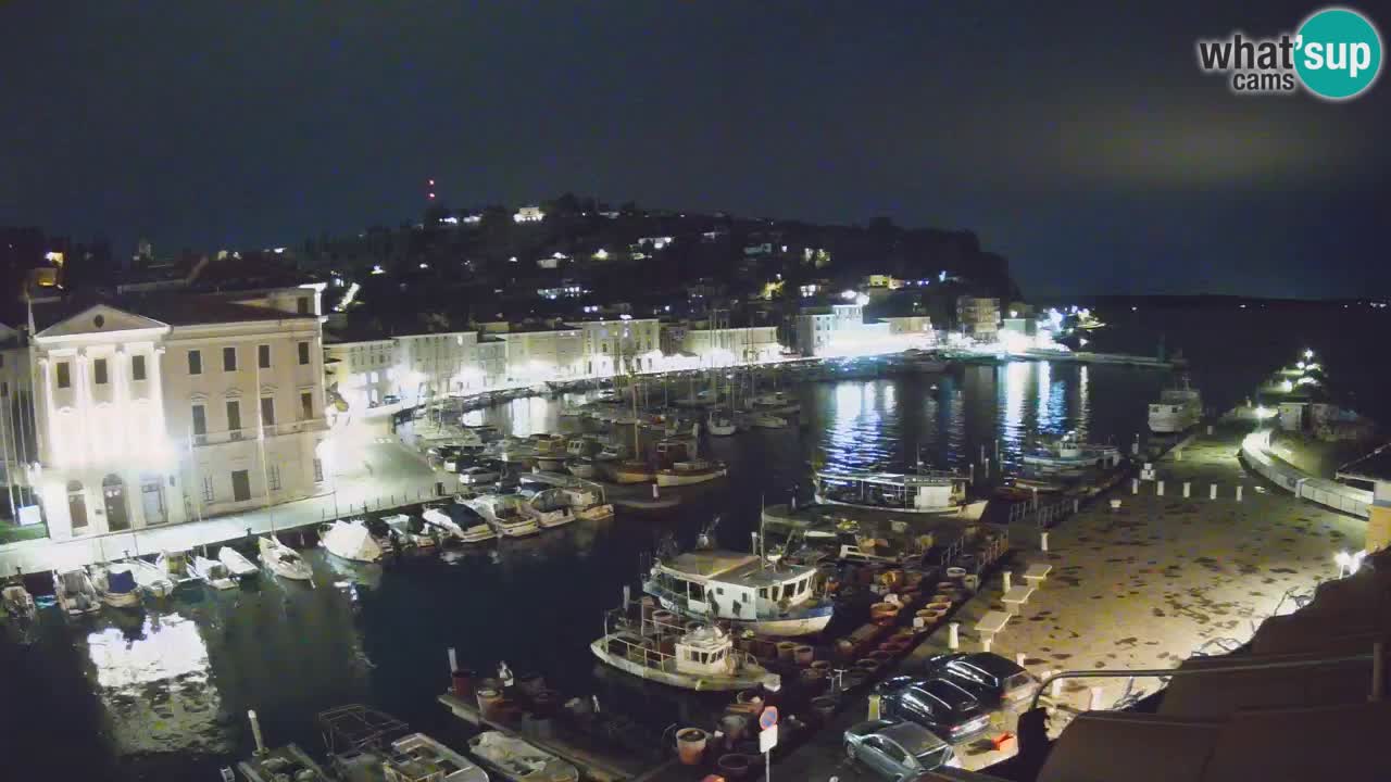 Webcam en direct de Piran “Mandrač” – Incroyable vue en direct de la Villa Piranesi