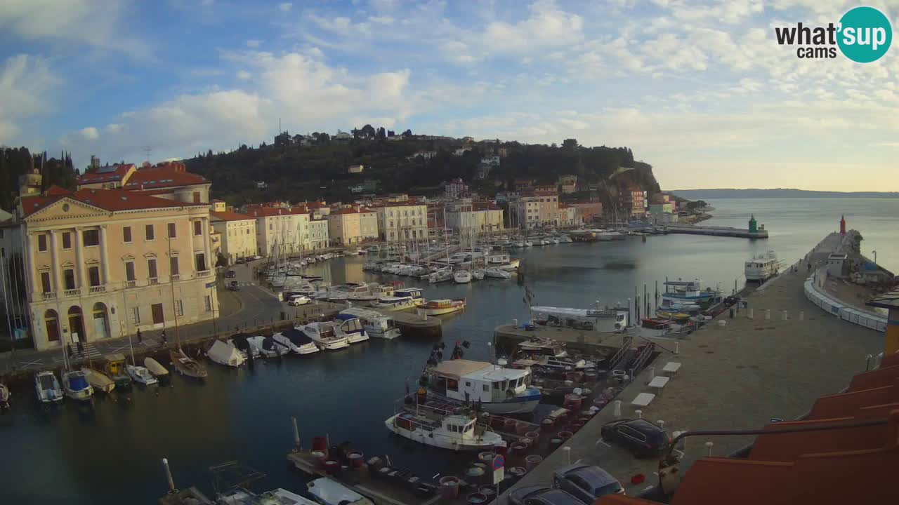 Live webcam da Pirano “Mandrač” – Splendida vista live da Villa Piranesi