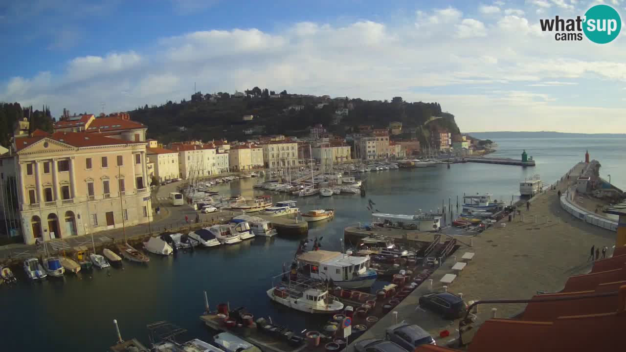 Live webcam da Pirano “Mandrač” – Splendida vista live da Villa Piranesi