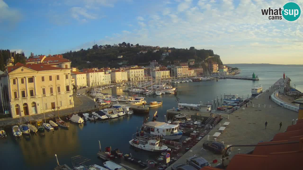 Live webcam da Pirano “Mandrač” – Splendida vista live da Villa Piranesi