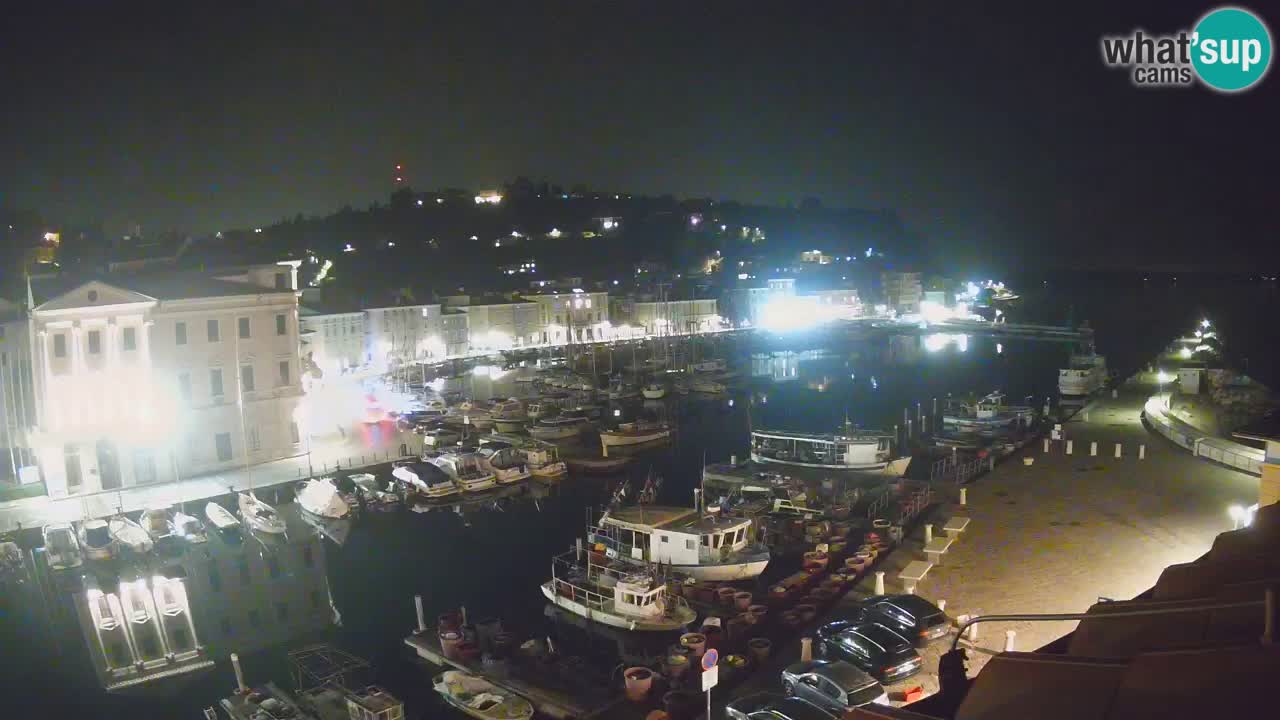 Webcam en direct de Piran “Mandrač” – Incroyable vue en direct de la Villa Piranesi