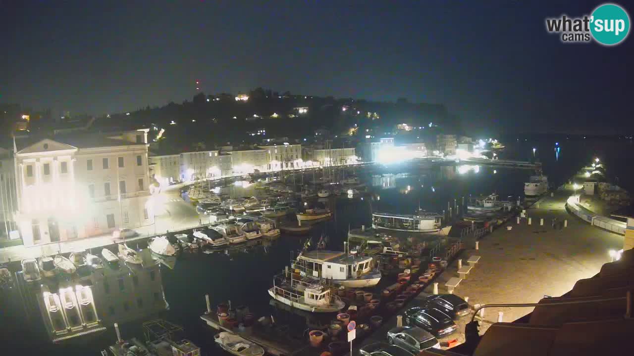 Webcam en direct de Piran “Mandrač” – Incroyable vue en direct de la Villa Piranesi