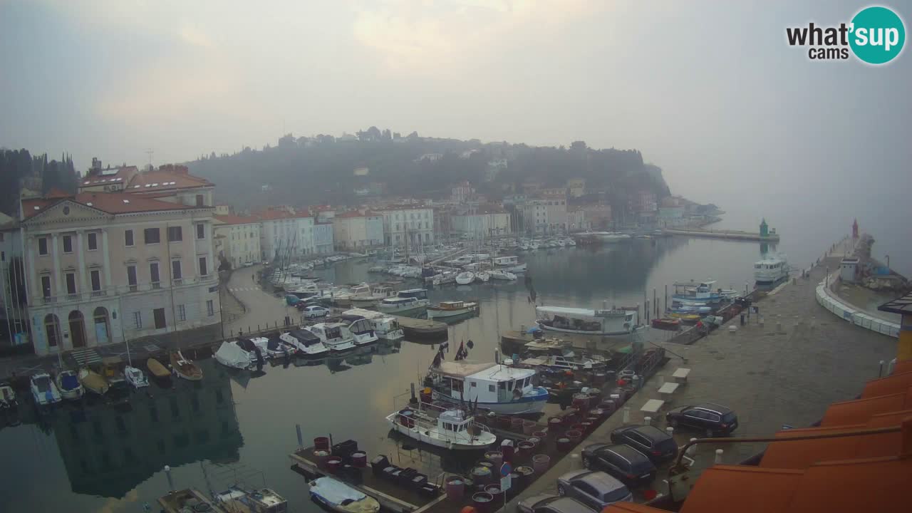 Live-Webcam aus Piran “Mandrač” – Erstaunliche Live-Ansicht von Villa Piranesi