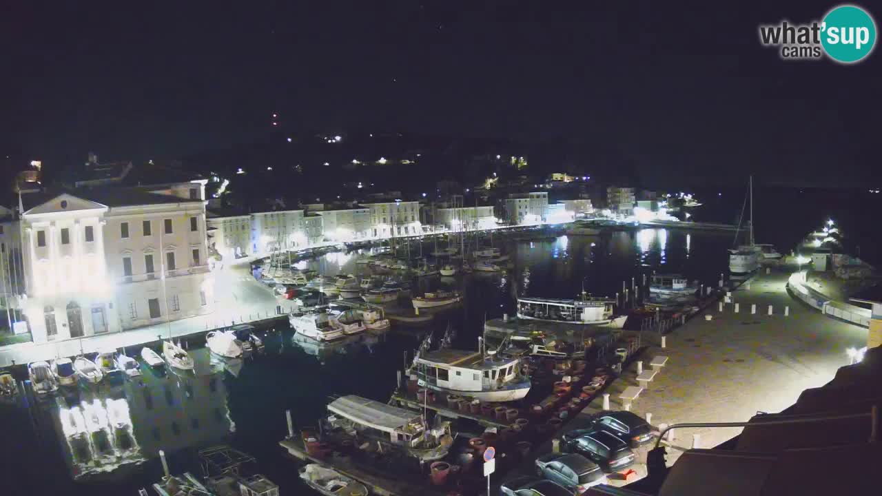 Webcam en direct de Piran “Mandrač” – Incroyable vue en direct de la Villa Piranesi