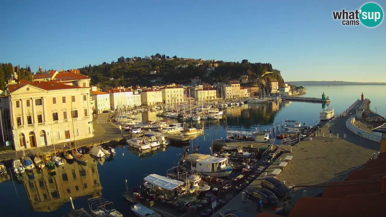 Live-Webcam aus Piran “Mandrač” – Erstaunliche Live-Ansicht von Villa Piranesi