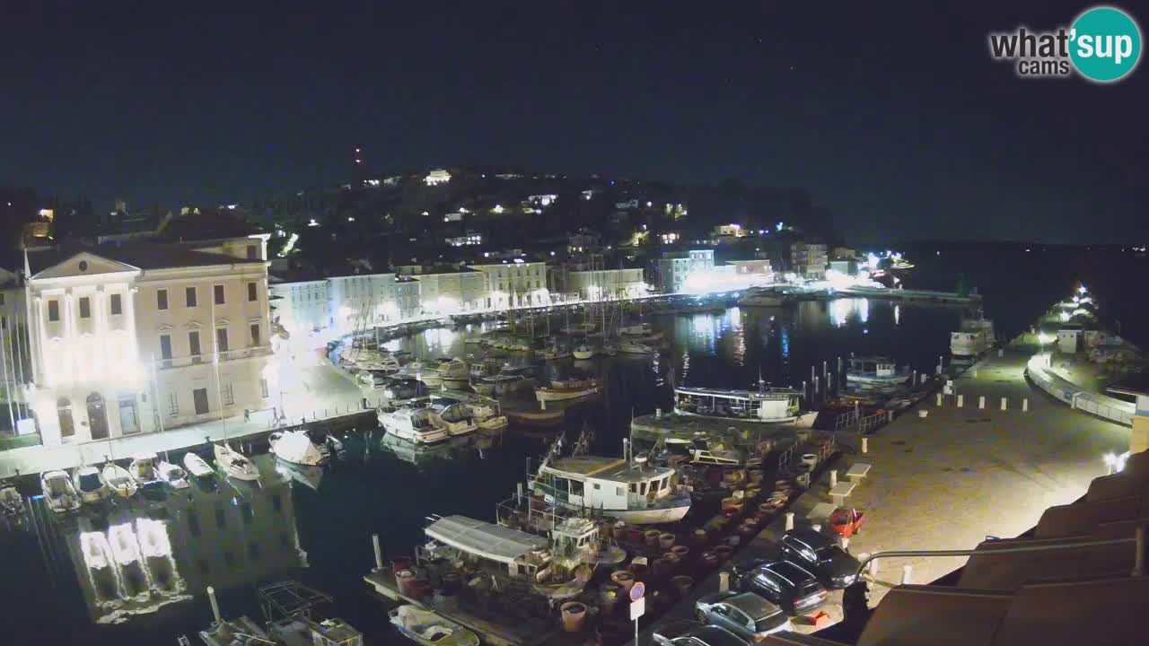 Webcam en direct de Piran “Mandrač” – Incroyable vue en direct de la Villa Piranesi